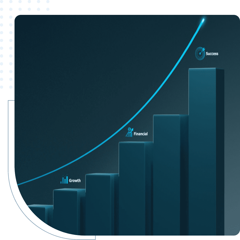 Bar graph illustrating growth and success.